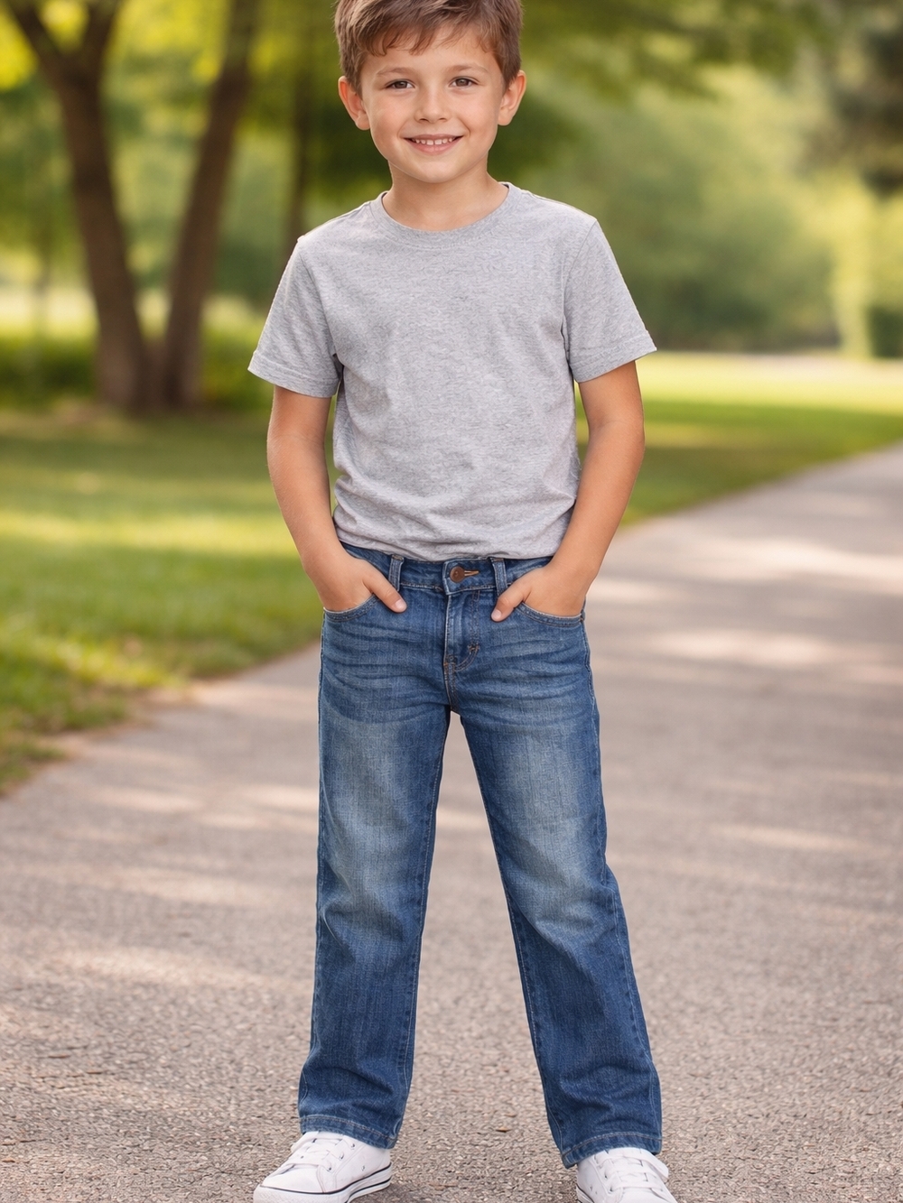 Boys' Short-Sleeve Crewneck Tee in